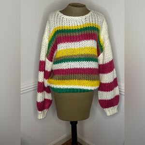 Together Multicolor Striped Women's Sweater